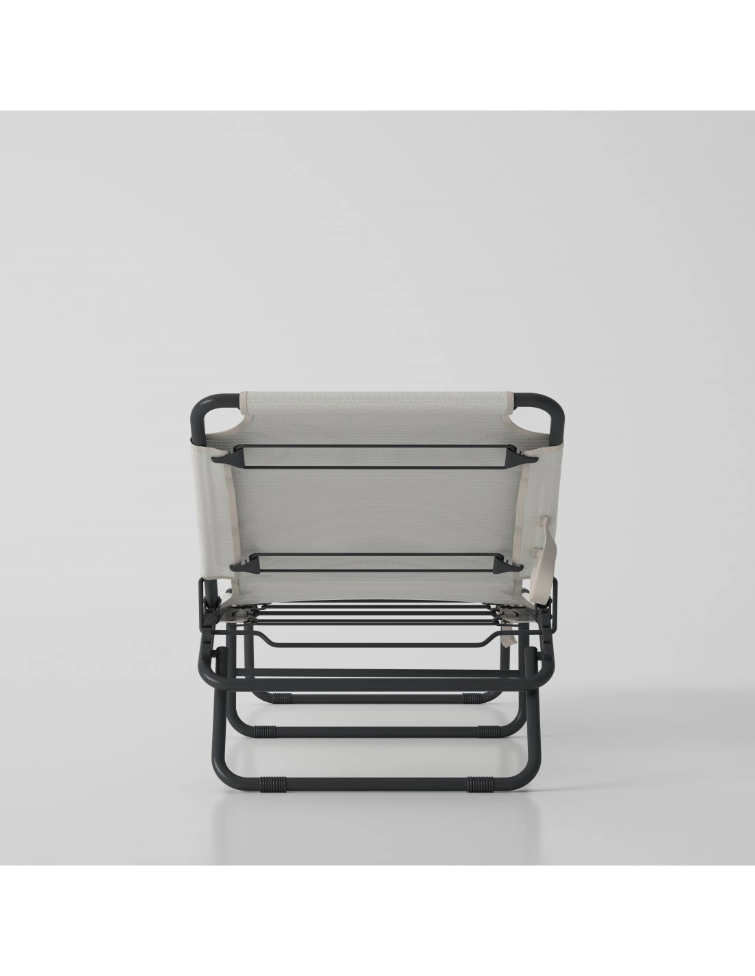 Bain De Soleil AMIGO Aluminium Anthracite Texfil Blanc Beige – Image 2