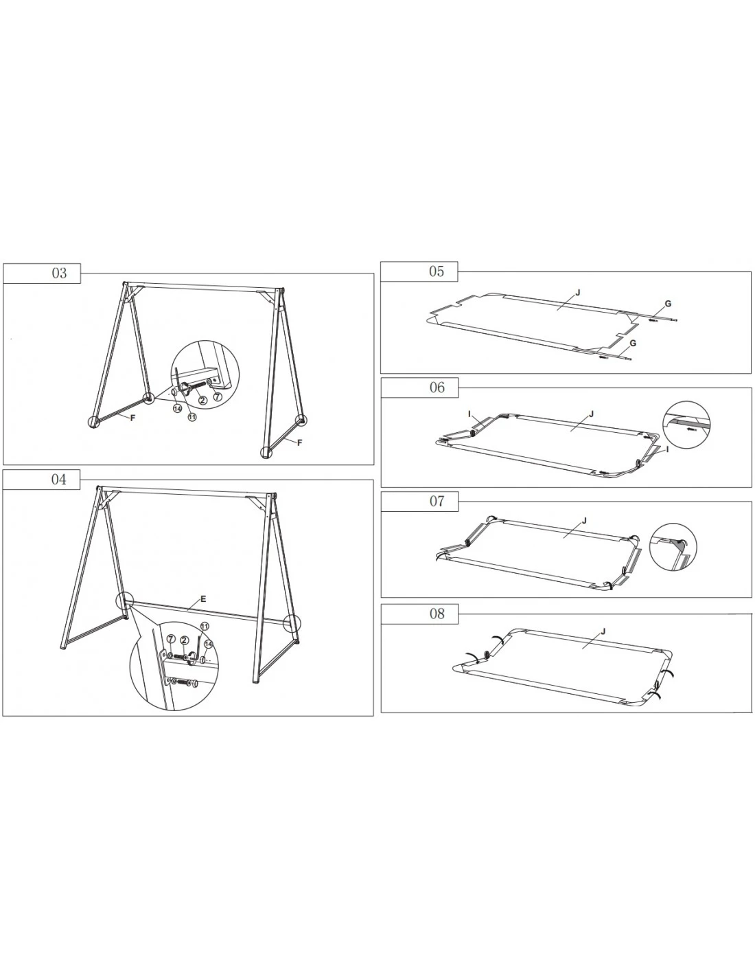 Balancelle De Jardin Cubic 3 Places En Aluminium – Image 4