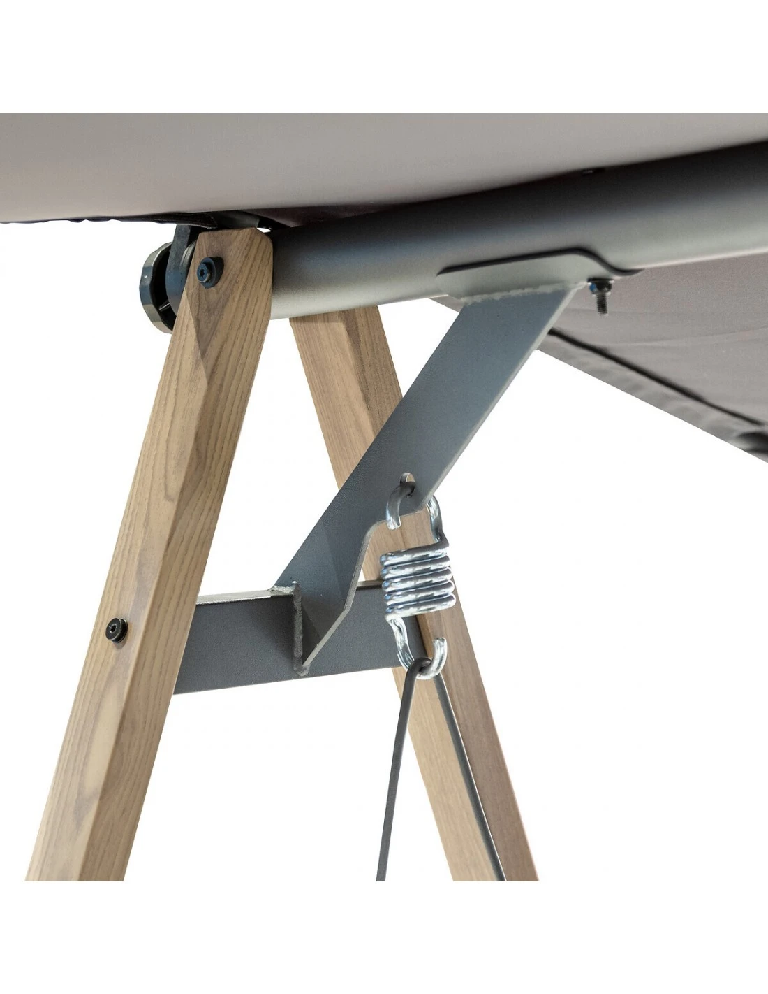 Balancelle De Jardin Soly 3 Places - Acier Effet Bois – Image 3