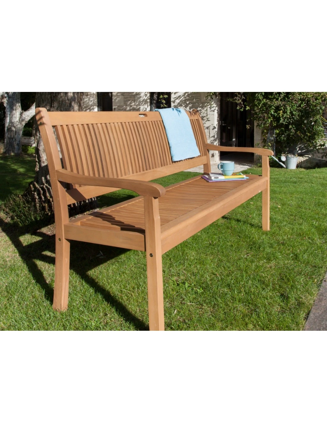 Banc De Jardin Amadeo 3 Places En Eucalyptus – Image 4