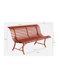 Banc De Jardin Louisiane L.150 Cm - Métal - Carbone