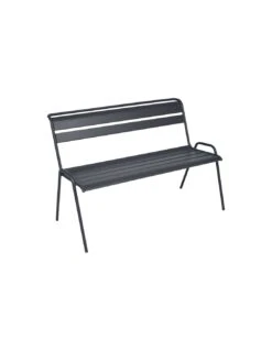 Banc De Jardin Monceau 2/3 Places En Métal Empilable - Bleu Acapulco