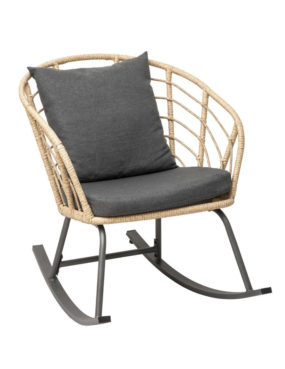 Fauteuil à Bascule Cherone En Acier Et Texaline Graphite – Image 2