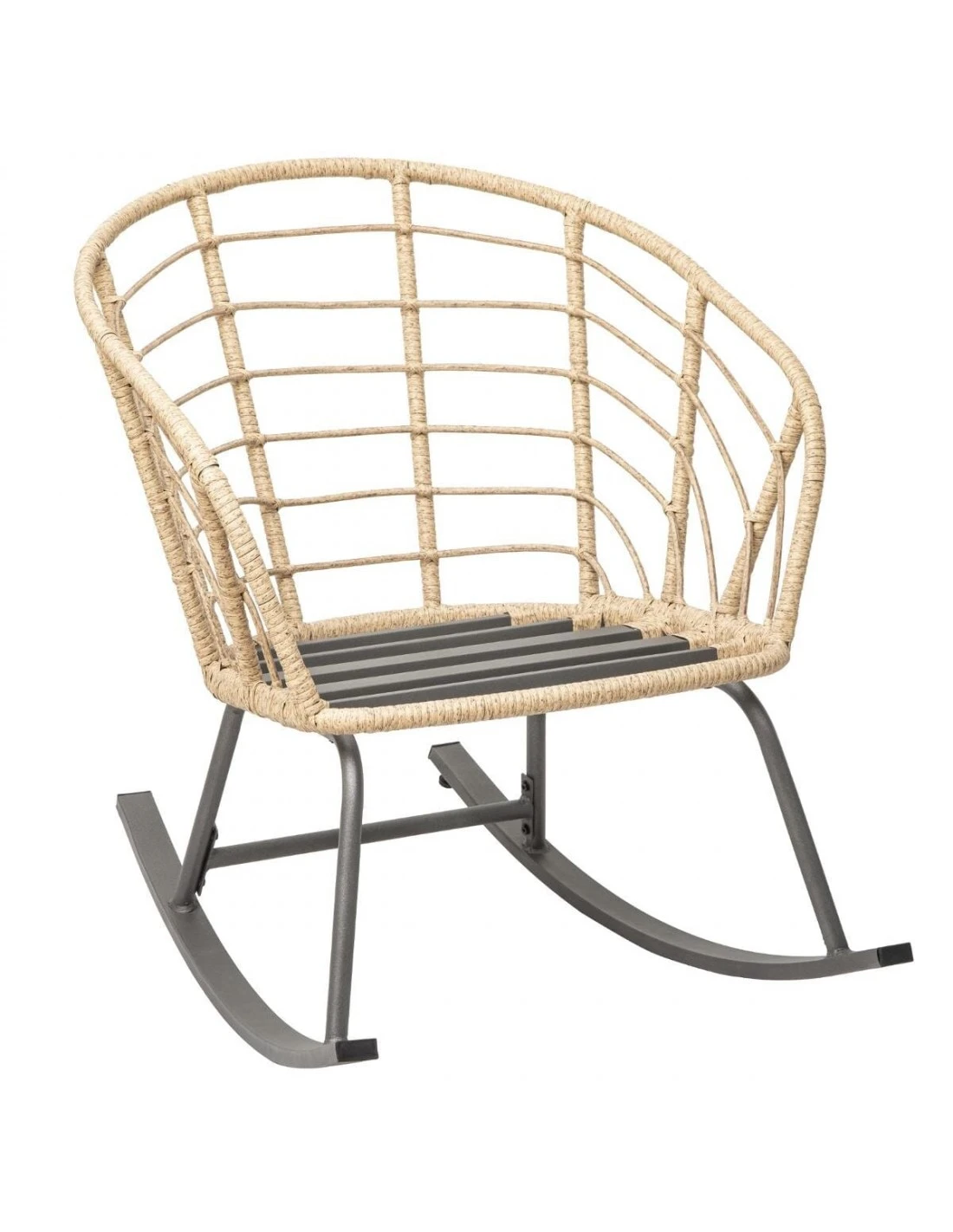 Fauteuil à Bascule Cherone En Acier Et Texaline Graphite – Image 3