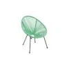 Fauteuil De Terrasse Rio Avec Cordage Plastique - Grey / Amande
