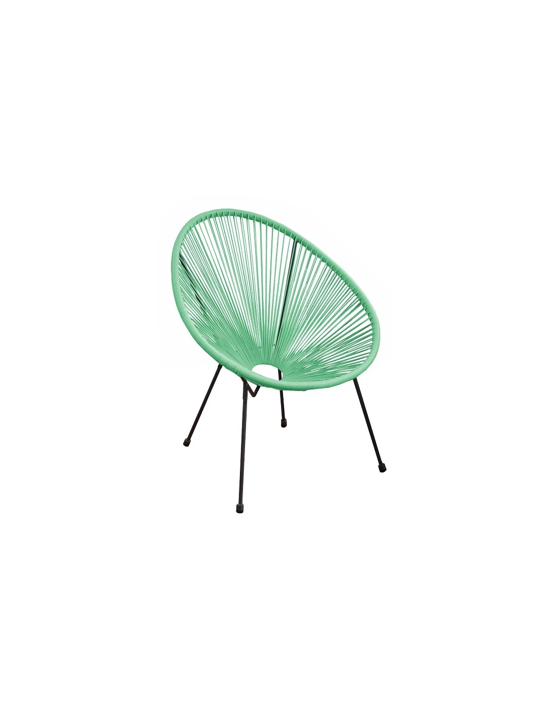 Fauteuil De Terrasse Rio Avec Cordage Plastique - Grey / Amande