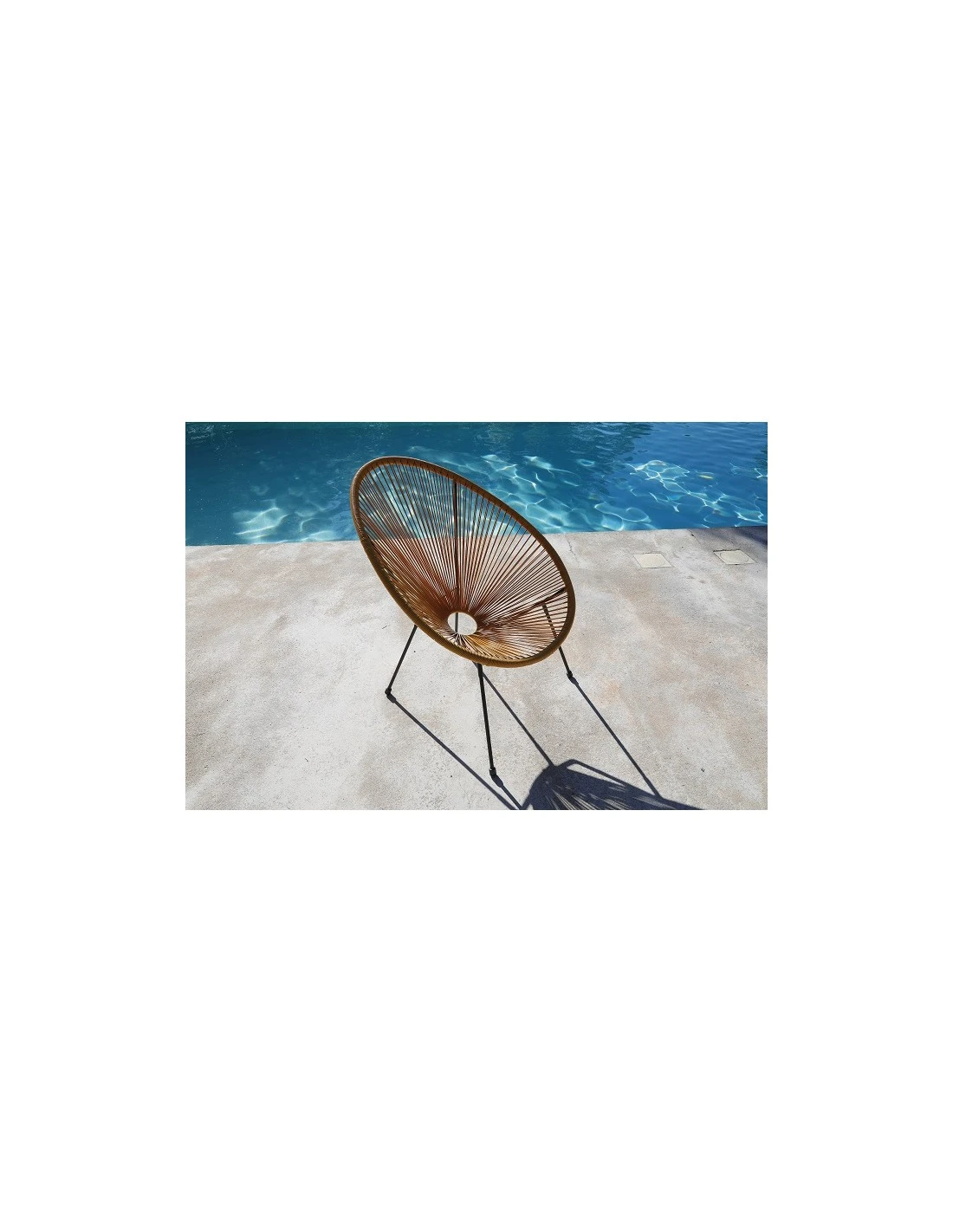 Fauteuil De Terrasse Rio Avec Cordage Plastique - Grey / Moutarde – Image 2