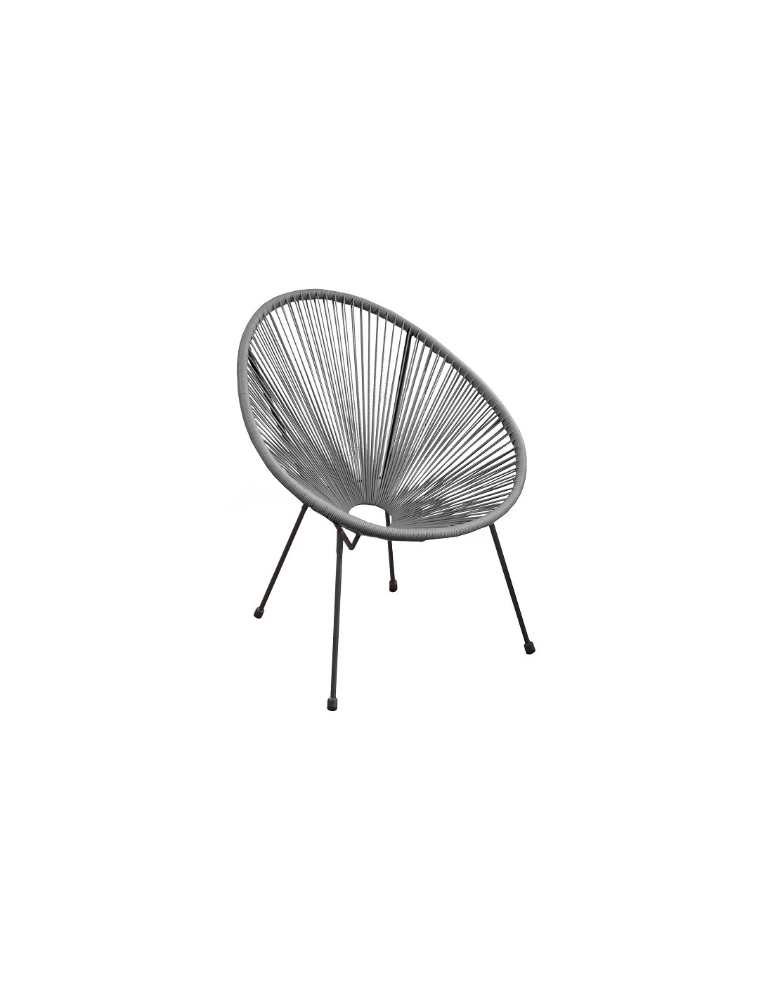 Fauteuil De Terrasse Rio Avec Cordage Plastique - Grey / Gris – Image 2