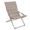 Fauteuil Relax De Jardin MILOS - Assise Matelassée - Taupe