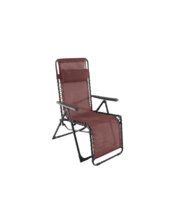 Fauteuil Relax LUNO Multi Positions Avec Têtière Bordeaux