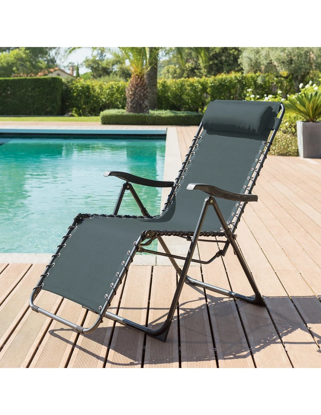 Fauteuil Relax Silos Basculant - 5 Positions - Bleu Canard – Image 2