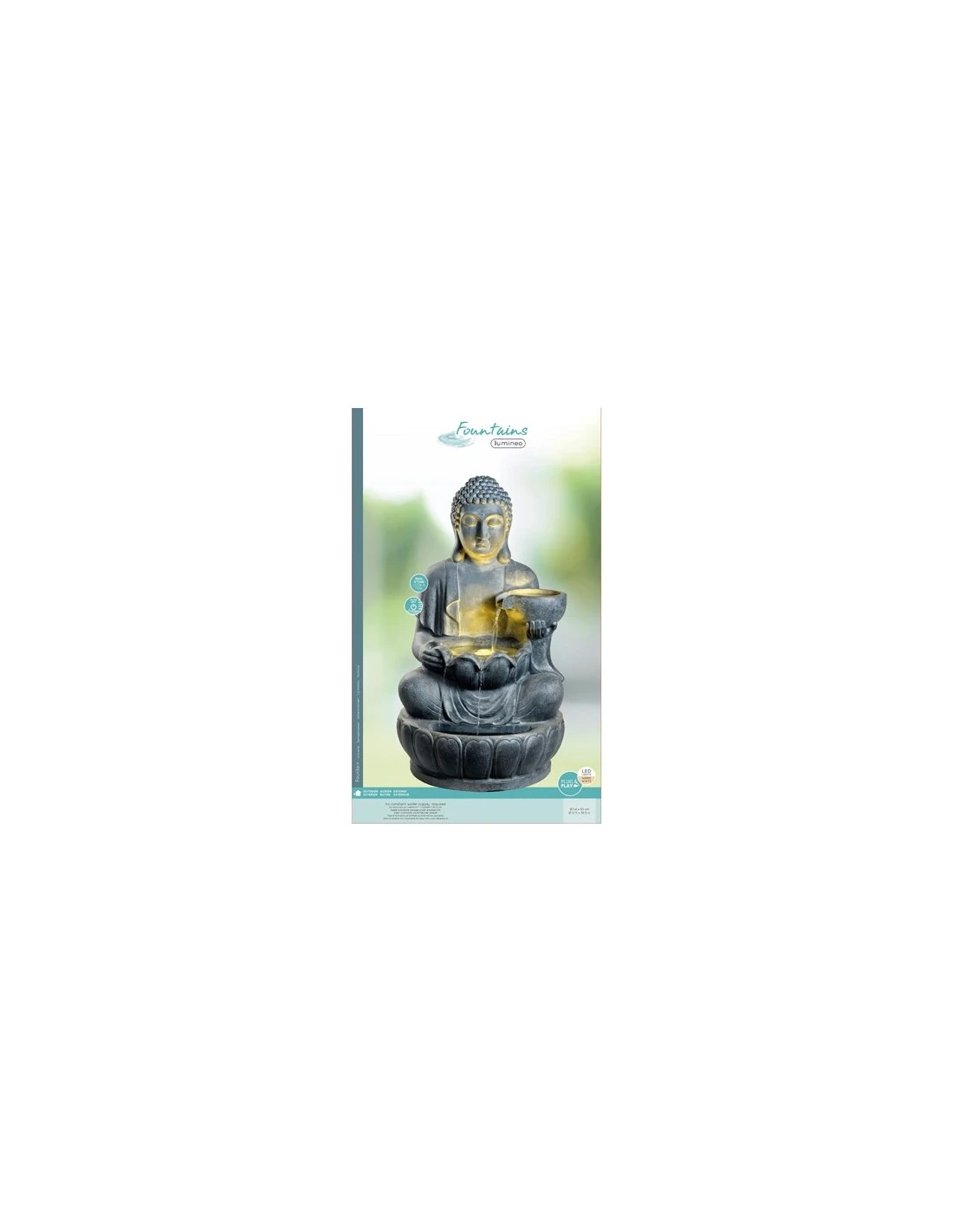 Fontaine Décorative Bouddha Led Anthracite – Image 2