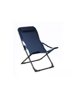 Relax De Jardin Pliant Easy - Graphite / Bleu