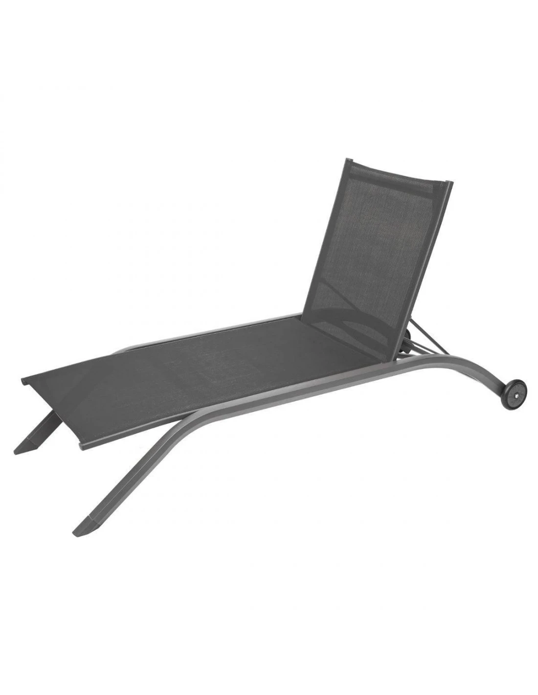 Transat De Jardin Milenio - 5 Positions - Aluminium Et Texaline - Graphite / Anthracite – Image 2